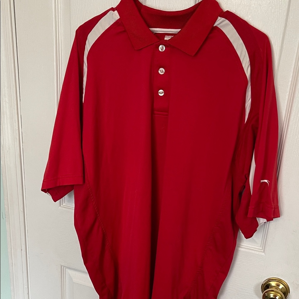 Slazenger Red Polo with White Accents